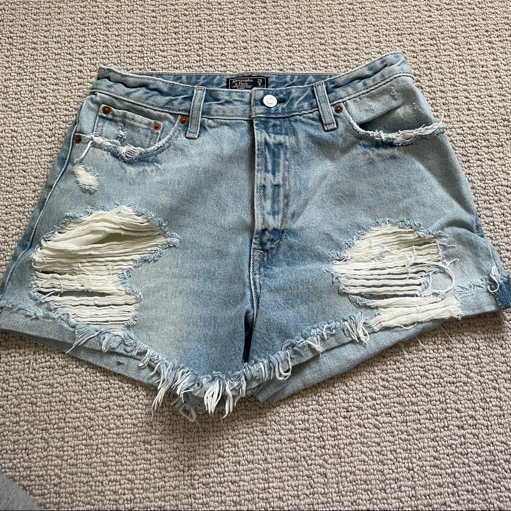 Abercrombie and Fitch Denim Ripped Shorts